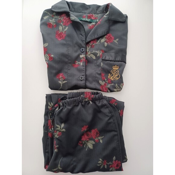 Lauren Ralph Lauren Other - Lauren Ralph Lauren‎ Womens PJ Set Floral Size XS Whimsigoth Dark Vamp Romantic